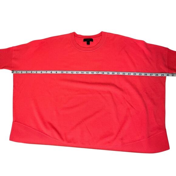Vintage J.Crew 100% Merino Wool Oversized Sweater Coral Size Small 3/4 sleeve - Picture 6 of 10